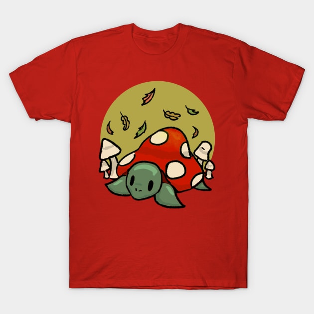 Mushroom Turtle T-Shirt by allthebeanz